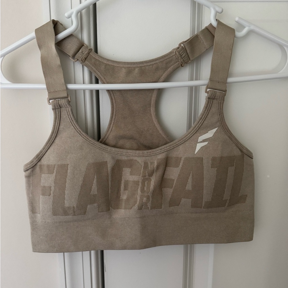 Flag Nor Fail Tan Sports Bra